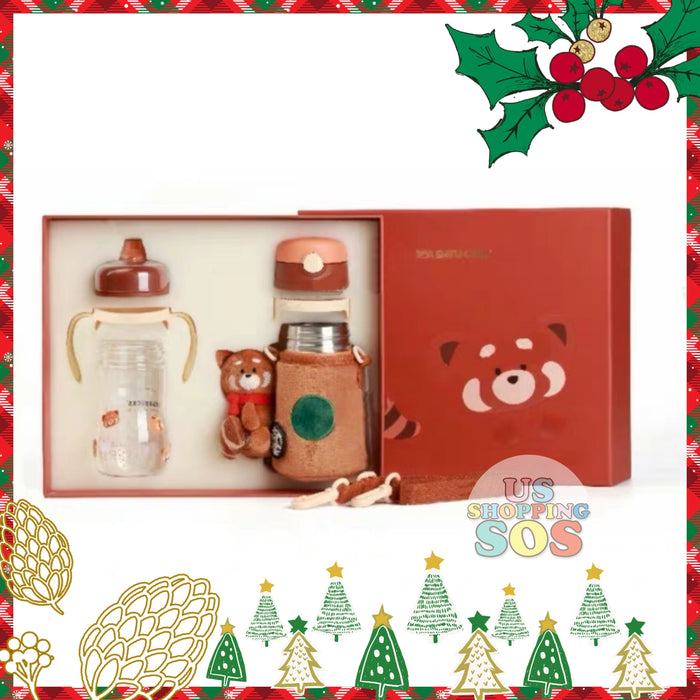 Starbucks China - Christmas Time 2020 (Store 1st Series) - Thermos Red Panda Bottle Set of 2