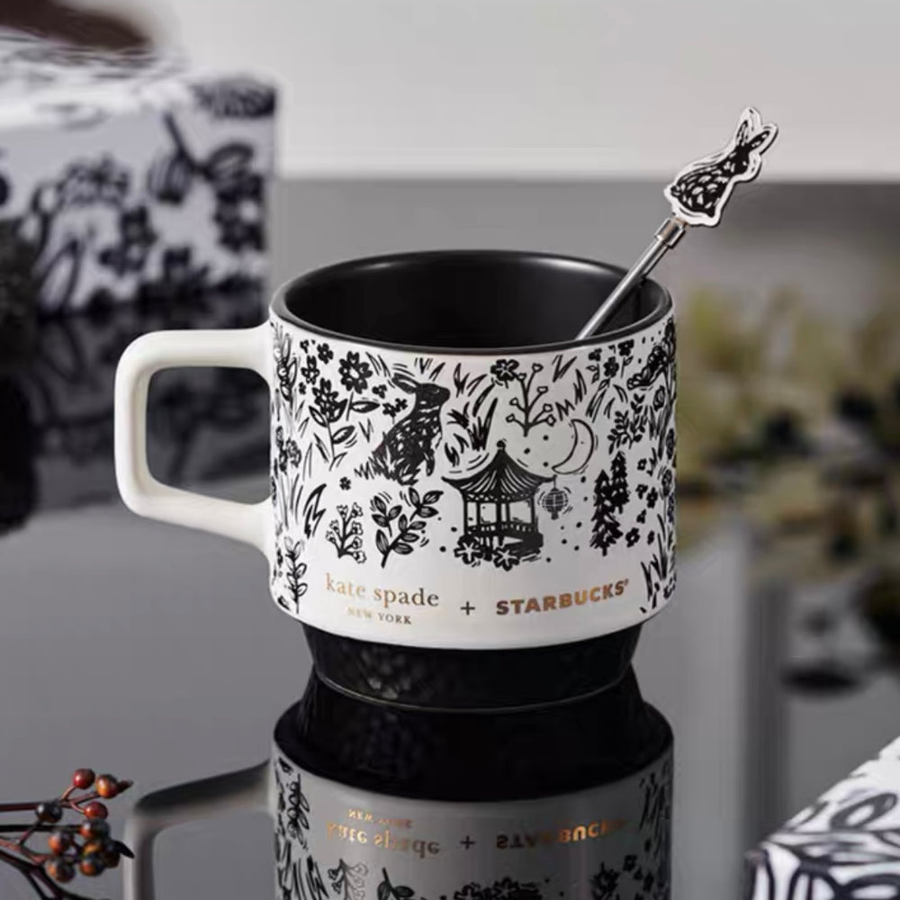 Starbucks x Kate Spades New York - 1. Year of Rabbit Ceramic Mug with Stir 414ml