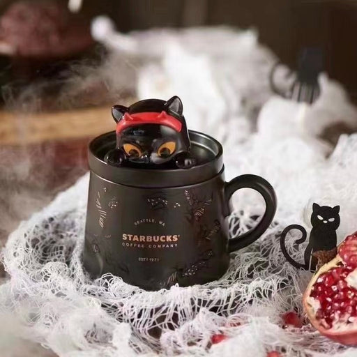 Starbucks China - Halloween 2021 - 2. Little Black Cat Mug with Lid 385ml