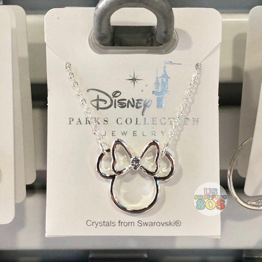 WDW - Disney Park Jewelry - Minnie Icon Necklace (Silver)