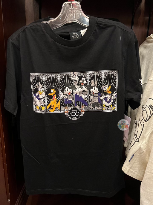 DLR - 100 Years of Wonder - Mickey & Friends “Disneyland” Black T-shirt(Adult)