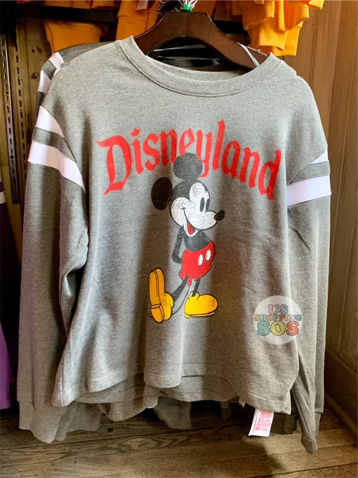 DLR - Mickey "Disneyland" Vintage Baseball Pullover (Adult) - Grey