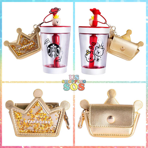 Starbucks China - Valentine’s Day 2021 - Contigo Bearista Couples Sipper with Gold Crown Pouch Charm 520ml