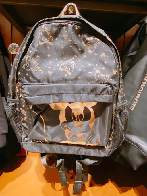 SHDL - Mickey Mouse & Castle All Over Print Backpack (Gold & Black)