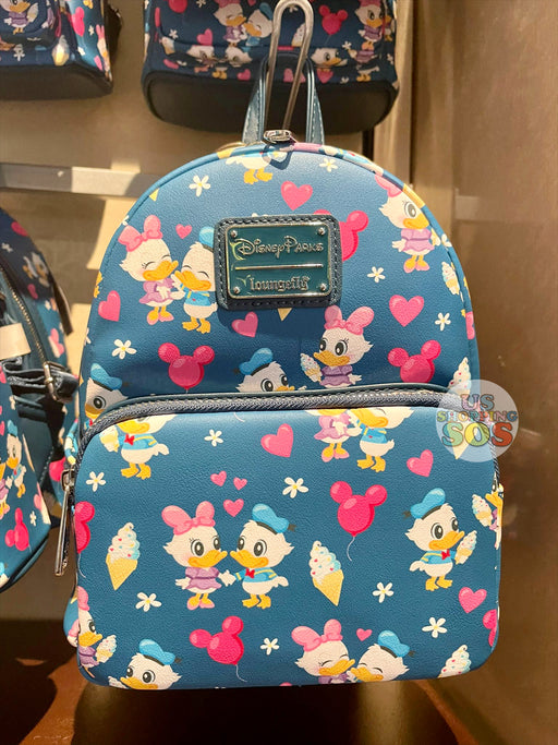 DLR/WDW - Loungefly Cutie Donald & Daisy Love Backpack