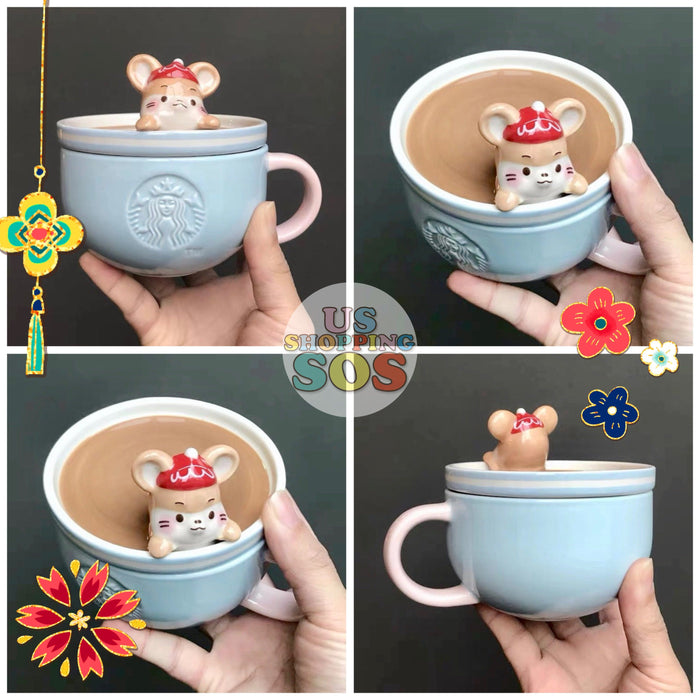 Starbucks China - New Year 2020 Mouse Vacation - 340ml Coffee Mouse Mug with Lid