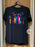 DLR - Graphic T-shirt - Firework Castle "Disneyland Resort" Rainbow Metallic (Adult) (Black)