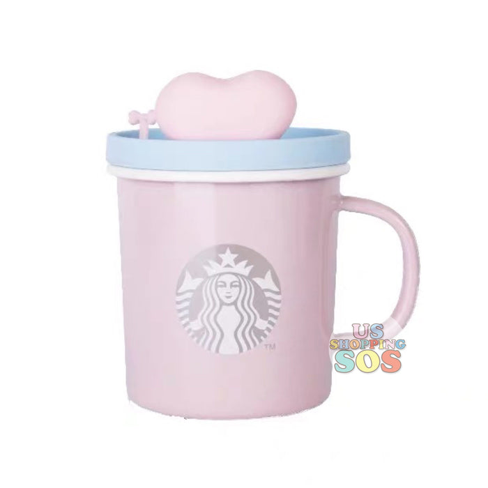 Starbucks China - Valentine 2020 - Love & Peace LED Heart Lid Pink Mug (385ml)