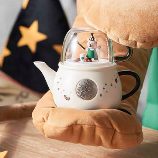 Starbucks China - Bearista 2022 - 5. Magician Bearista Teapot & Glass Cup Set