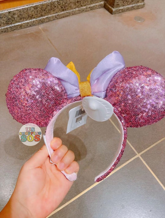 SHDL - Minnie Mouse Yellow Bow Sequin Lighting Up Ear Headband