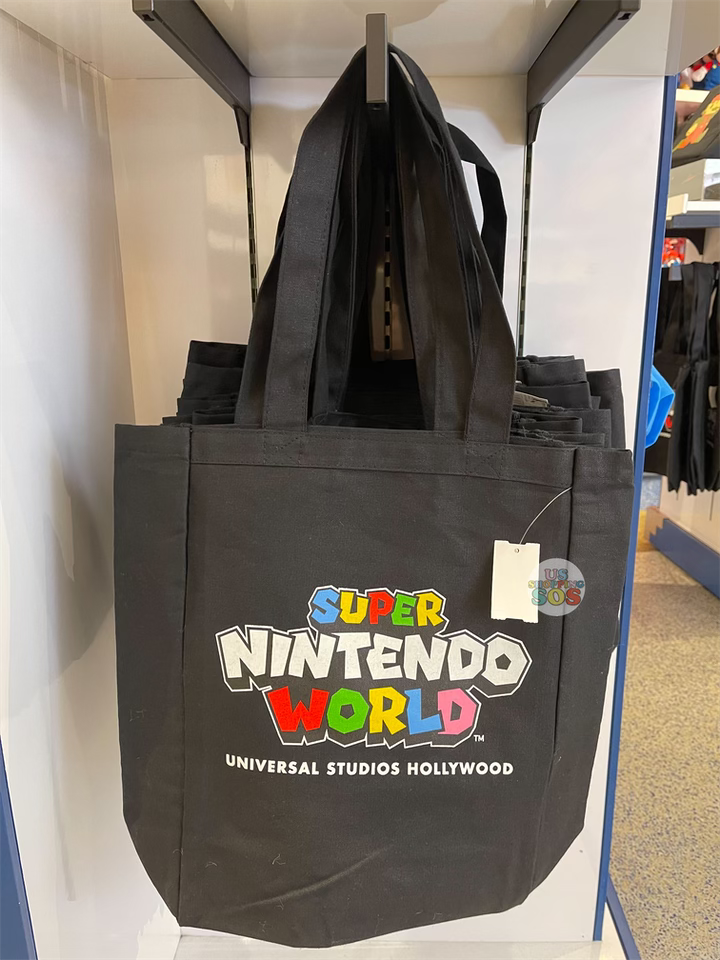 Universal Studios Super Nintendo World Logo Black Tote Bag