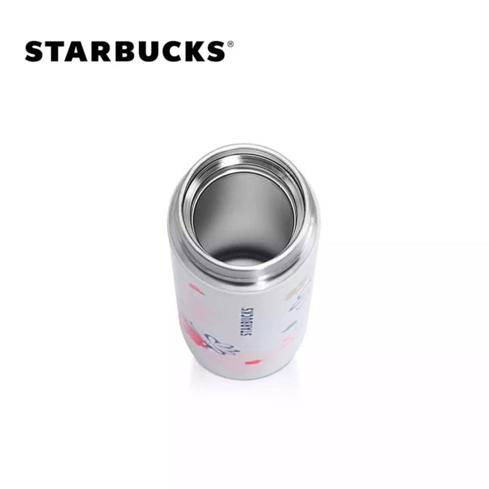 Starbucks China - Spring Blooming 2021 - Navy Lid Floral Stainless Steel Bottle 320ml