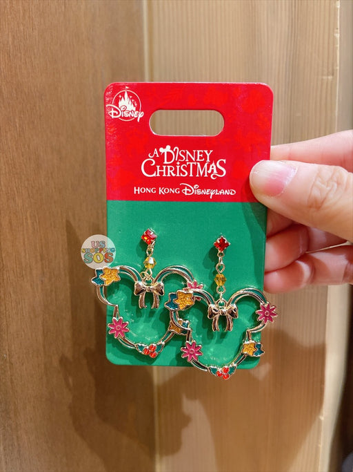 HKDL - Disney Christmas 2021 Collection x Mickey Mouse Wreath Earrings Set