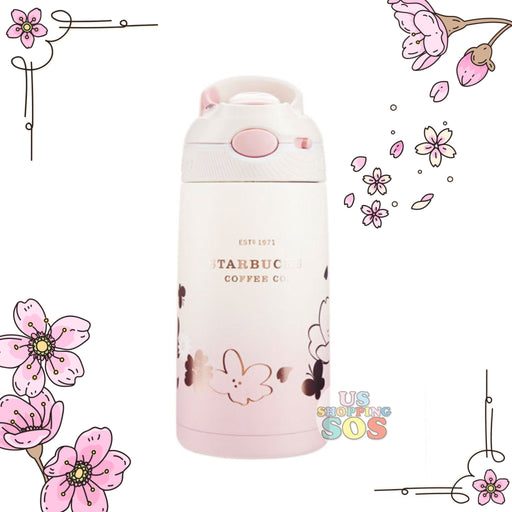 Starbucks China - Sakura 2021 - Contigo Cherry Blossom Ombré Stainless Steel Sippy Bottle 400ml