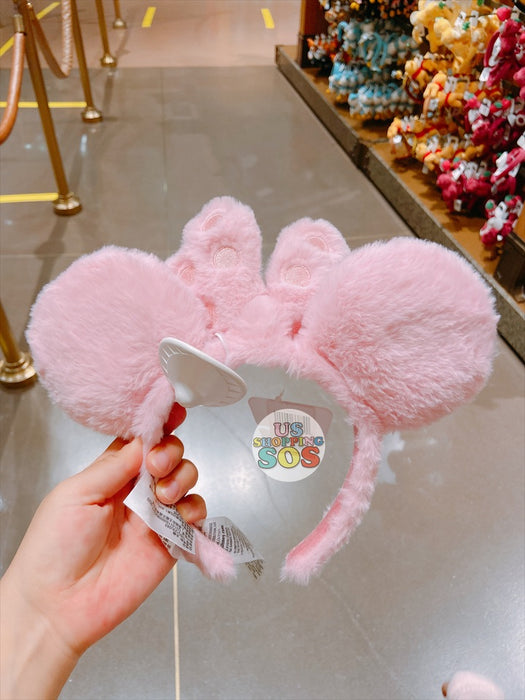 SHDL - Pink Fluffy Minnie Mouse Ear Headband