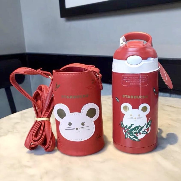 Starbucks China - New Year 2020 Classic Red - 400ml Contigo New Year Mouse Stainless Steel Sipper with Bag