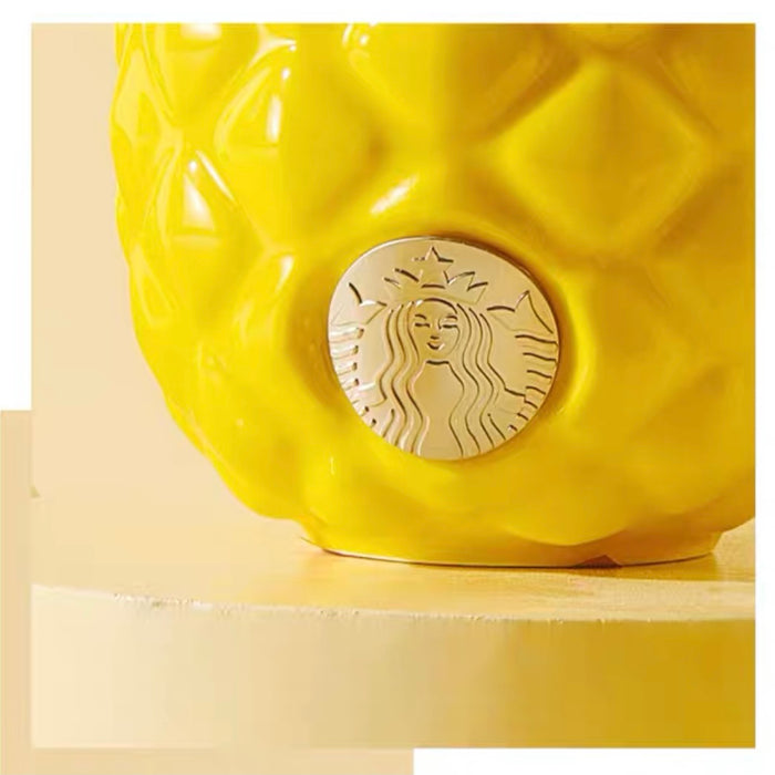 Starbucks China - Fruity Amazon - 15. Bearista Pineapple Ceramic Mug with Lid 460ml