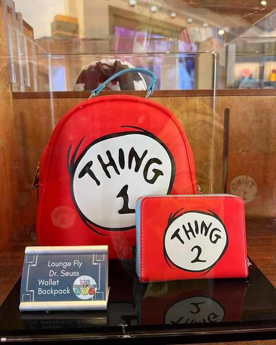Universal Studios - The Cat in the Hat - Loungefly Thing 1 & 2 Backpack & Wallet