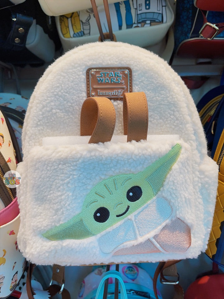 HKDL Baby Yoda Fuzzy Loungefly Backpack —