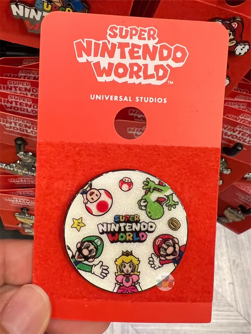 Universal Studios - Super Nintendo World - All Characters Round Logo Pin