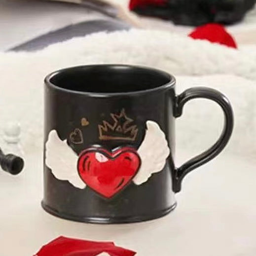 Starbucks China - Valentine’s Checker 2022 - 3. Heart with Wings Ceramic Mug 355ml