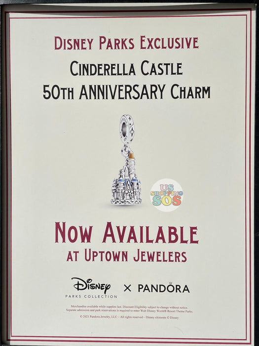 WDW - Magic Kingdom 50th Anniversary Castle - Pandora Cinderella Castle Charm (Exclusive)