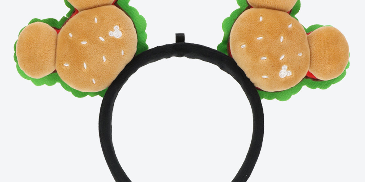Disney Tokyo Cute Cartoon Hamburger Burger Hairband Mickey Ears Headband New Disney Parks Mickey Mouse Hamburger Food Headband Ears Tokyo  main image 3