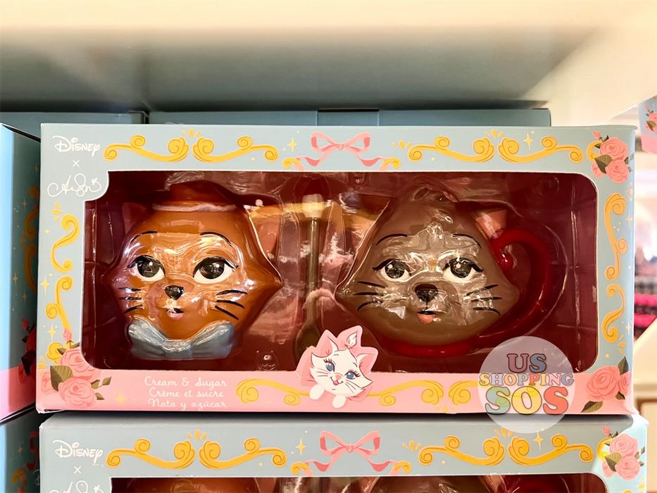 DLR - Disney x Ann Shen Toulouse & Berlioz Cream & Sugar Pot Set