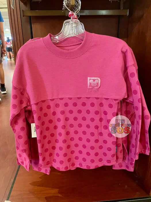 WDW - Spirit Jersey Ombré Glitter “Walt Disney World” Electrical Pink Polka Dot (Youth)