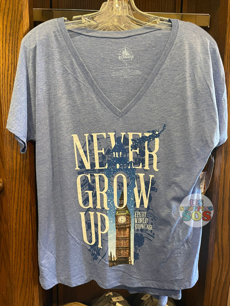 WDW - Epcot World Showcase United Kingdom - Peter Pan “Never Grow Up” T-shirt (Adult)