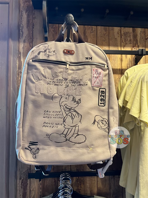 DLR - Vintage Sketch Mickey & Friends Grey Backpack