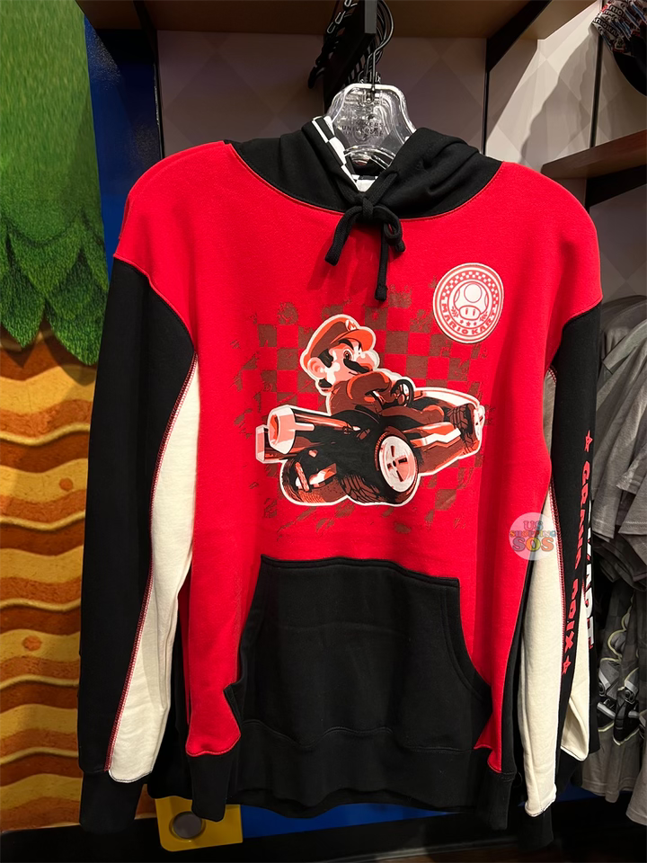 Universal Studios Super Nintendo World MarioKart Grand Prix Mario RBW Hoodie Pullover Adult