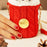 Starbucks China - Christmas 2021 - 15. Red Stainless Steel Bottle 460ml + Husky Bronze Logo Knit Bottle Carrier