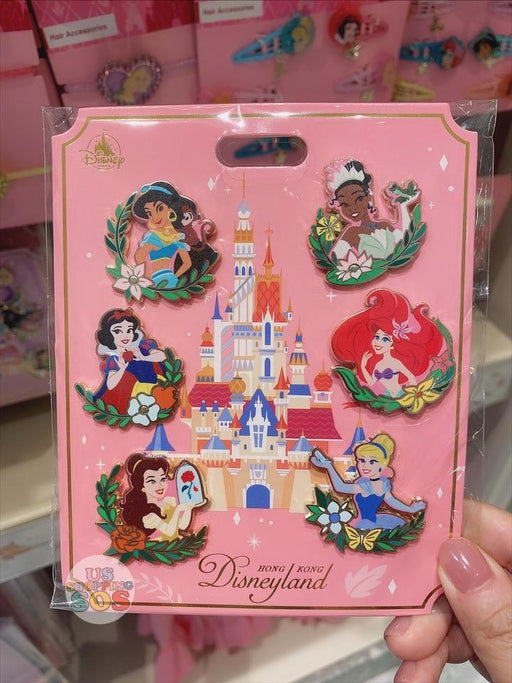 HKDL - Princess x Castle Collection - Pins Set (Pink Background)