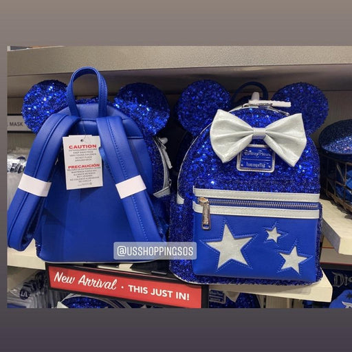 DLR - Wish Come True Blue 💙 - Loungefly Minnie Sequin Backpack