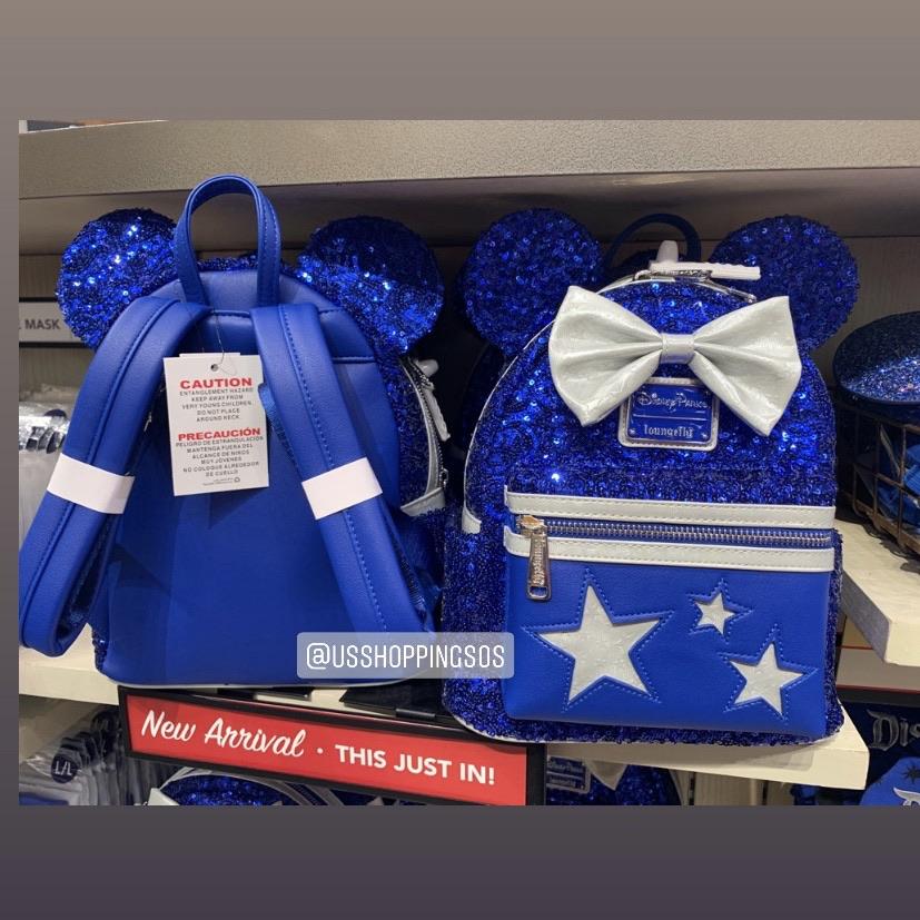 DLR - Wish Come True Blue 💙 - Loungefly Minnie Sequin Backpack