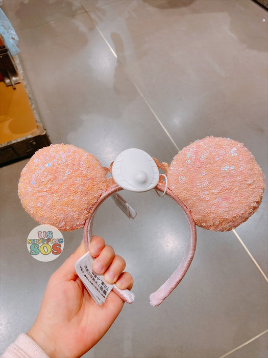 SHDL - Minnie Mouse Tiara Sequin Ear Headband (Color: Coral)