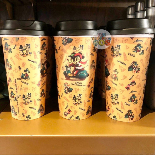 WDW - Epcot World Showcase Italy - Mickey & Minnie Motorcycle All-Over-Print ToGo Tumbler