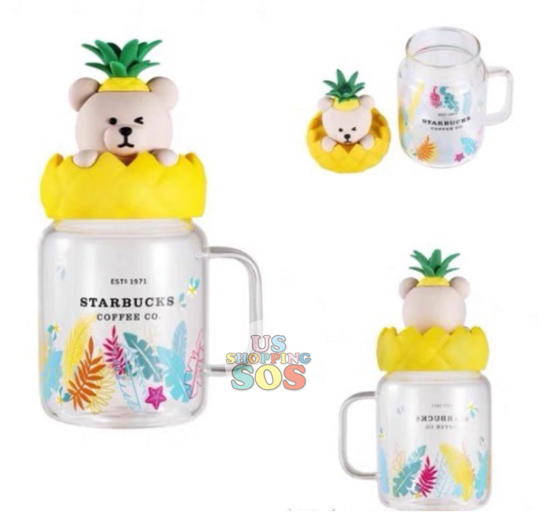 Starbucks China - Fruity Amazon - 7. Pineapple Bearista Mason Jar Glass 525ml