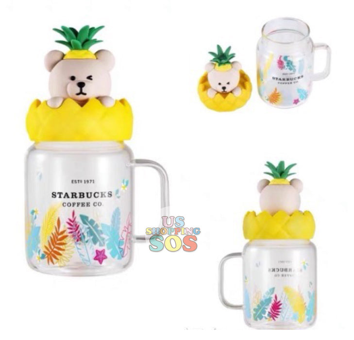 Starbucks China - Fruity Amazon - 7. Pineapple Bearista Mason Jar Glass 525ml