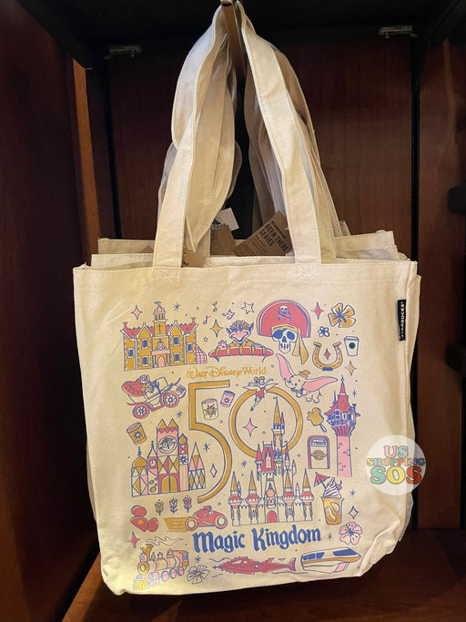 WDW - Walt Disney World 50 - Starbucks Been There Series Pin Drop Canvas Tote Bag