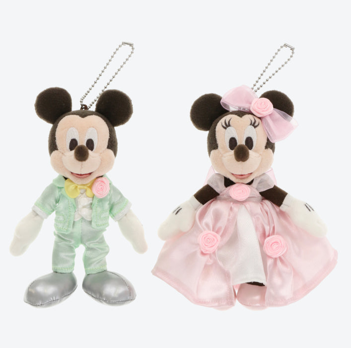 TDR - Tokyo Disneyland "Mickey & Minnie" Wedding Plush Keychains Set