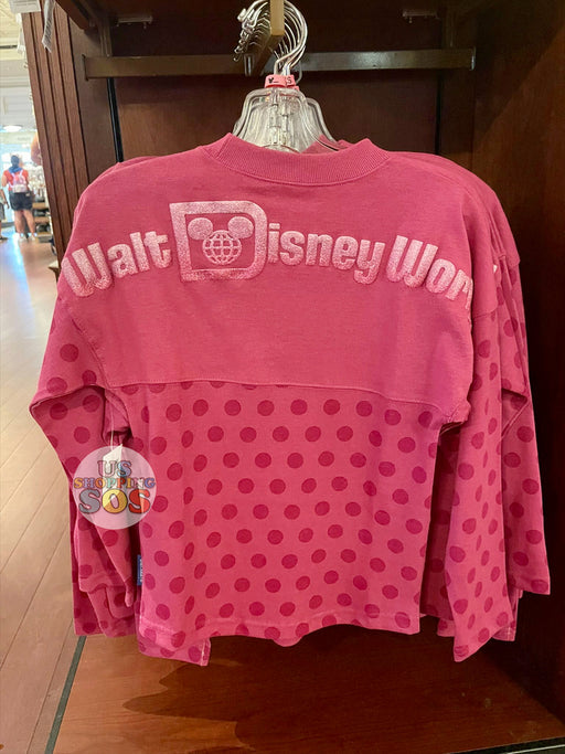 WDW - Spirit Jersey Ombré Glitter “Walt Disney World” Electrical Pink Polka Dot (Youth)