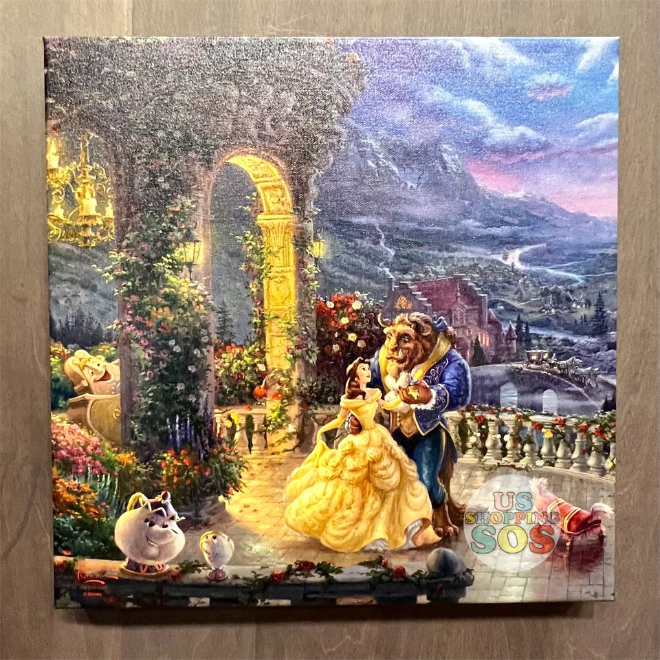 DLR - Disney Art on Wrapped Canvas - Beauty and the Beast Dancing in t —  USShoppingSOS