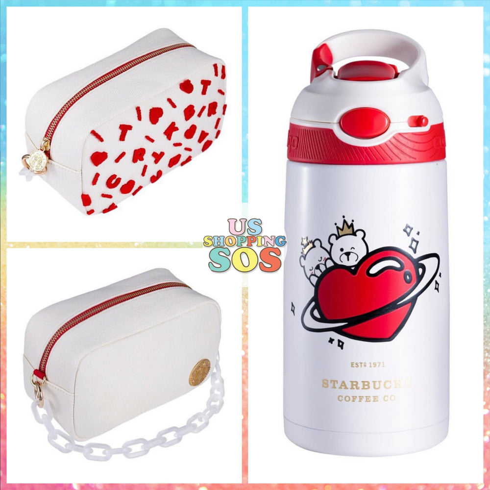 Starbucks China - Valentine’s Day 2021 - Contigo Stainless Steel Sippy Bottle with Pouch 400ml