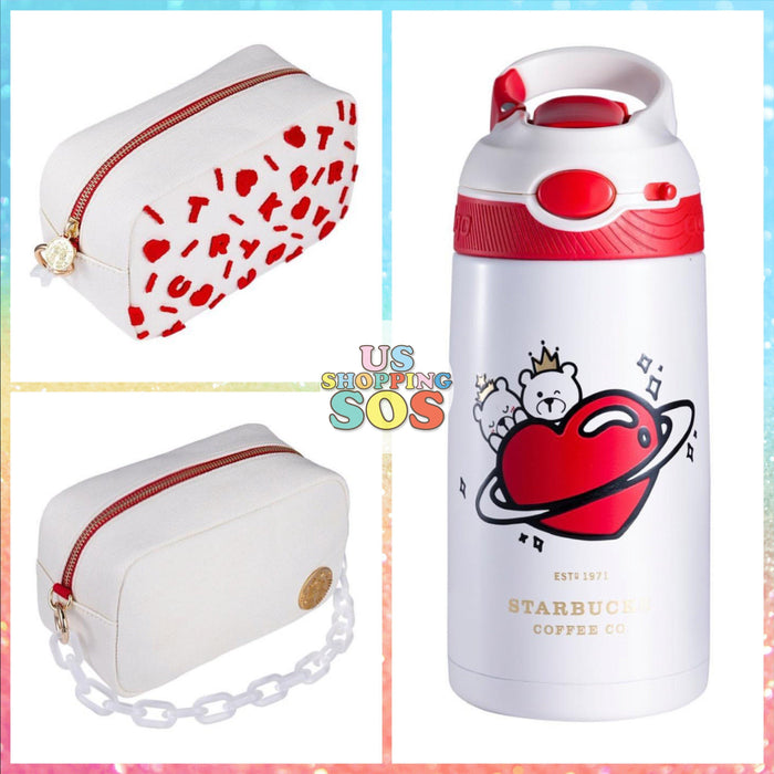 Starbucks China - Valentine’s Day 2021 - Contigo Stainless Steel Sippy Bottle with Pouch 400ml