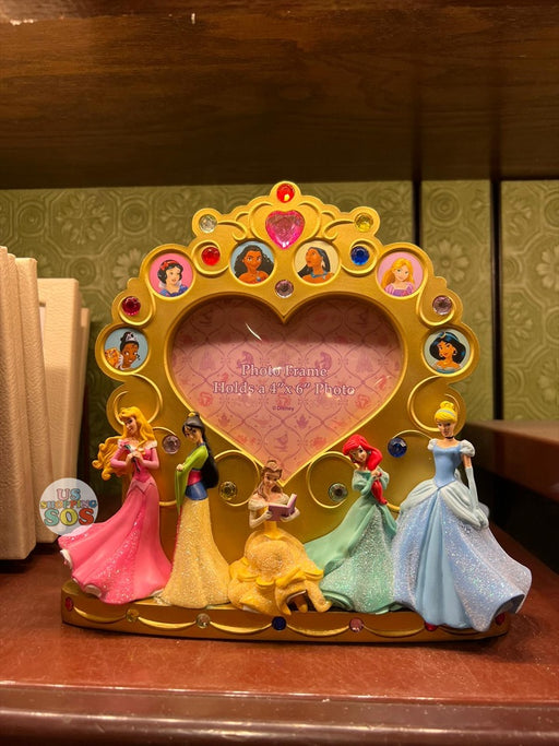 DLR - Disney Princesses Heart-Shape Photo Frame (4” x 6”)