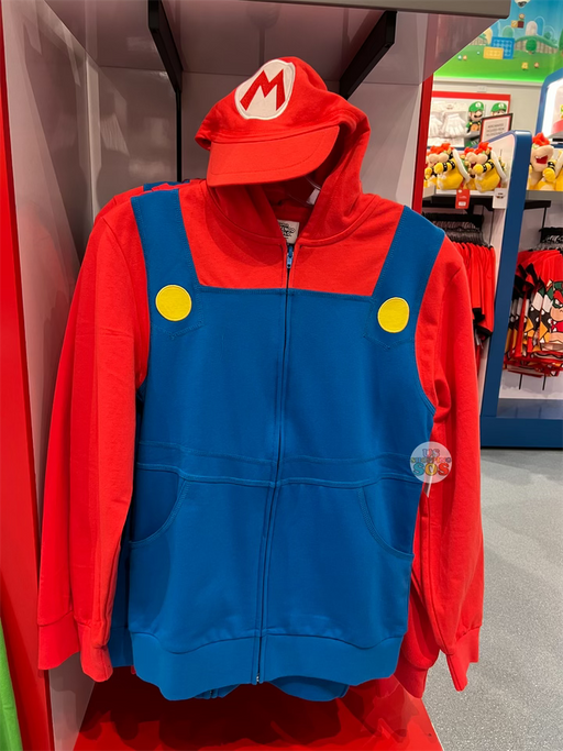 Universal Studios - Super Nintendo World - Mario Character Hoodie Zip Jacket (Adult)