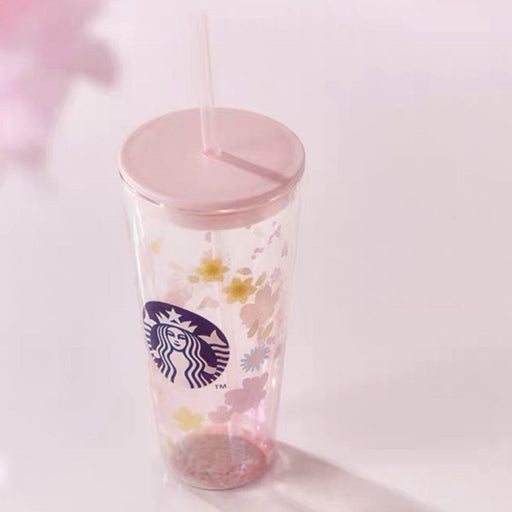 Starbucks China - Sakura 2021 - Cherry Blossom Double Wall Glass Cold Cup 591ml