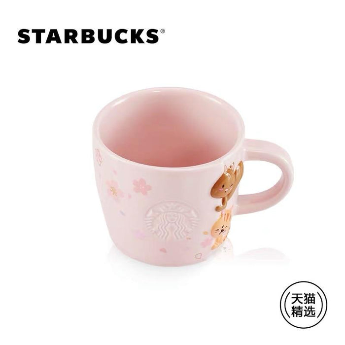 Starbucks China - Sakura 2021 - Animals Fun Cherry Blossom Mug 360ml